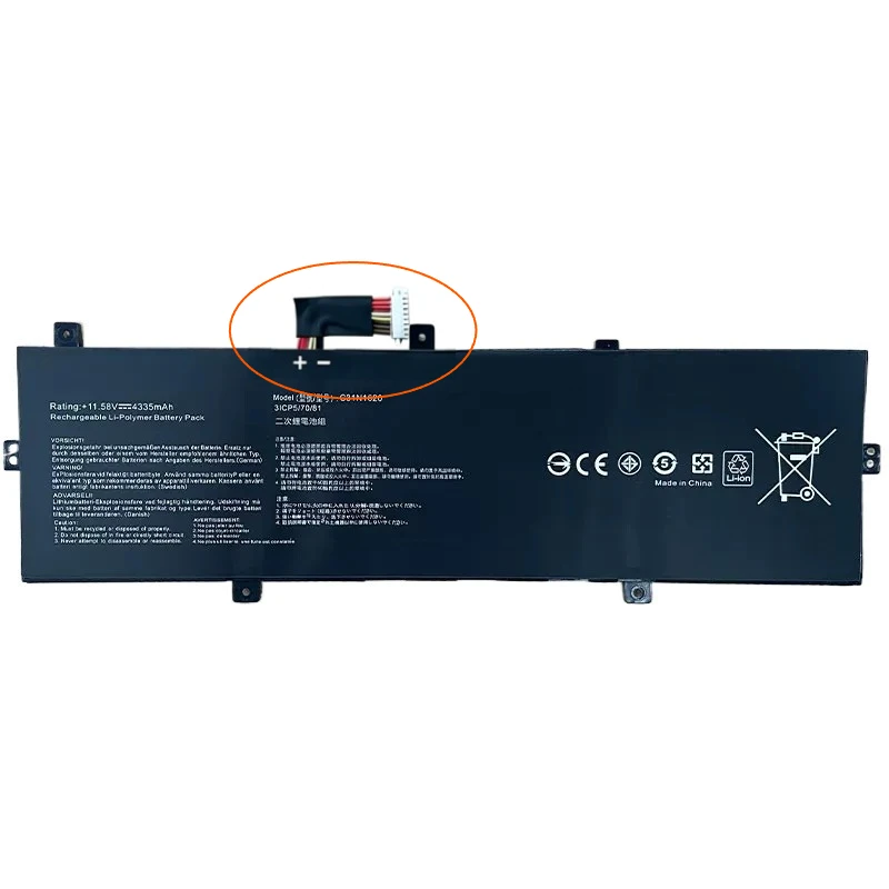 C31N1620 11.55V 50Wh Replacement Li-Polymer Laptop Battery for Asus Zenbook U4100U U4100UQ UX430 UX430U UX430UQ PU404 PU404U