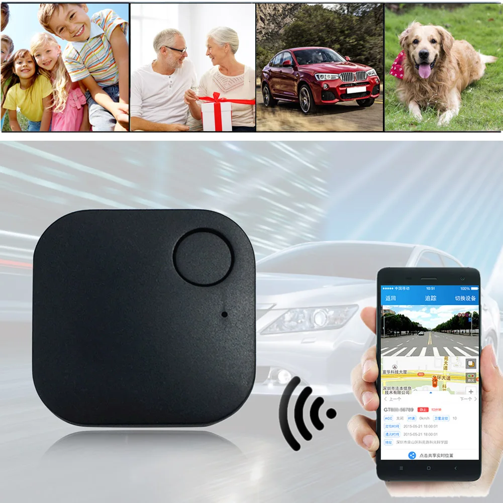 Alarming Tracker Devices Waterproof Bluetooth-Compatible GPS Tracker Position Record Key Pets Phone Finder