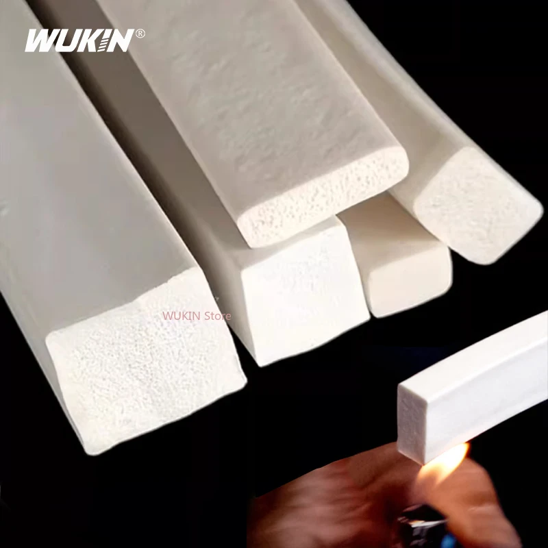 Square Sponge Strip Silicone Rubber Foamed Sealing Strips Doors Windows sponge Gasket block 2x2mm~35x35mm
