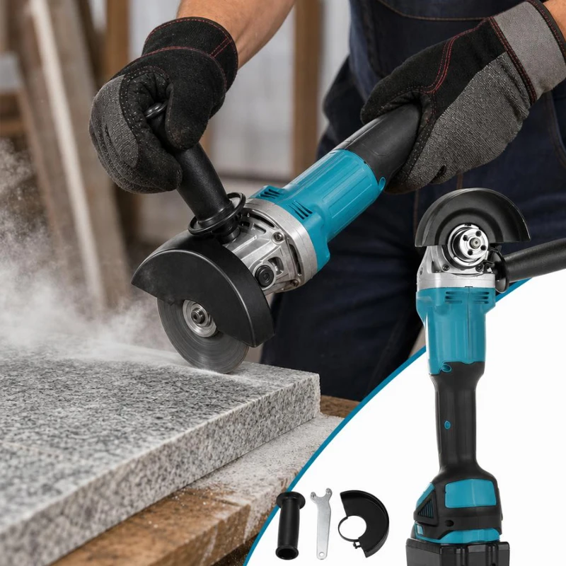18v 125mm Brushless Angle Grinder Cordless Replace Tool Without Battery Fit Li-Ion Battery Kit