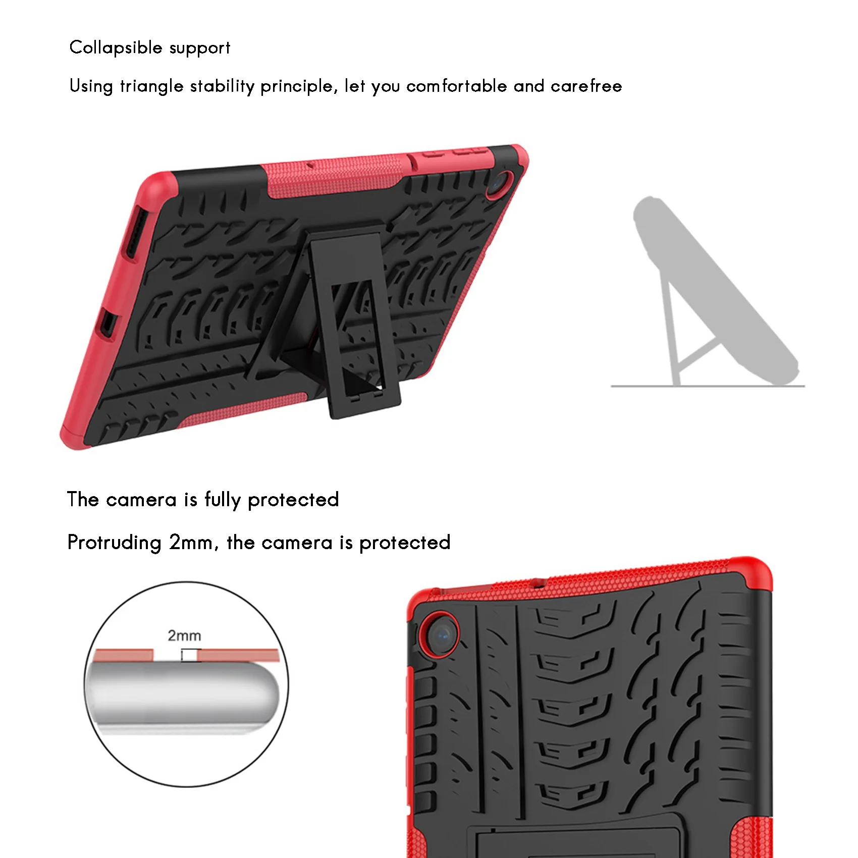 Etui na tablet do Lenovo M10 Plus X606 10,3 cala Etui na tablet Etui chroniące przed upadkiem Stojak na tablet