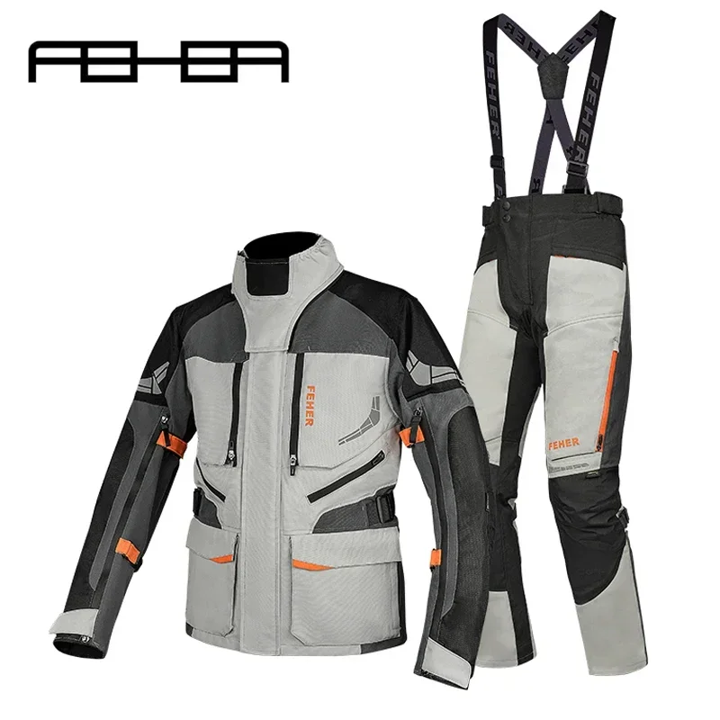 

FEHER Motorcycle Jackets Riding Rally Suit All Seasons Night Reflective Design Waterproof Herobiker Motorcycle Riding Jackets