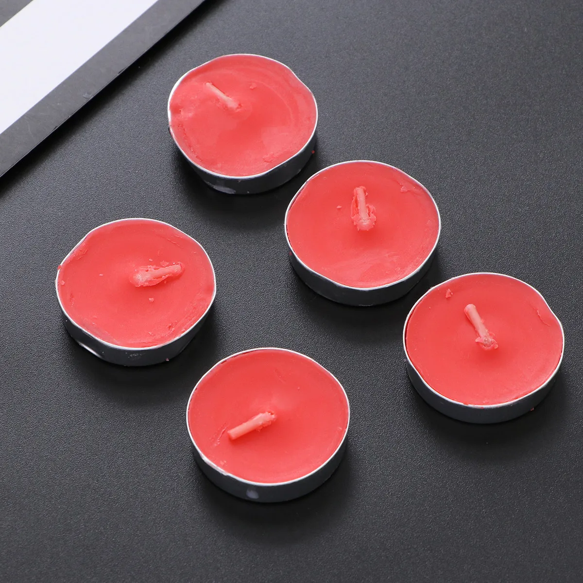 50Pcs Wax Tea Lights Unscented Candles 2 Hour Burn Time Flicker Free for Parties Holidays Garden Balcony Relaxing Ambiance