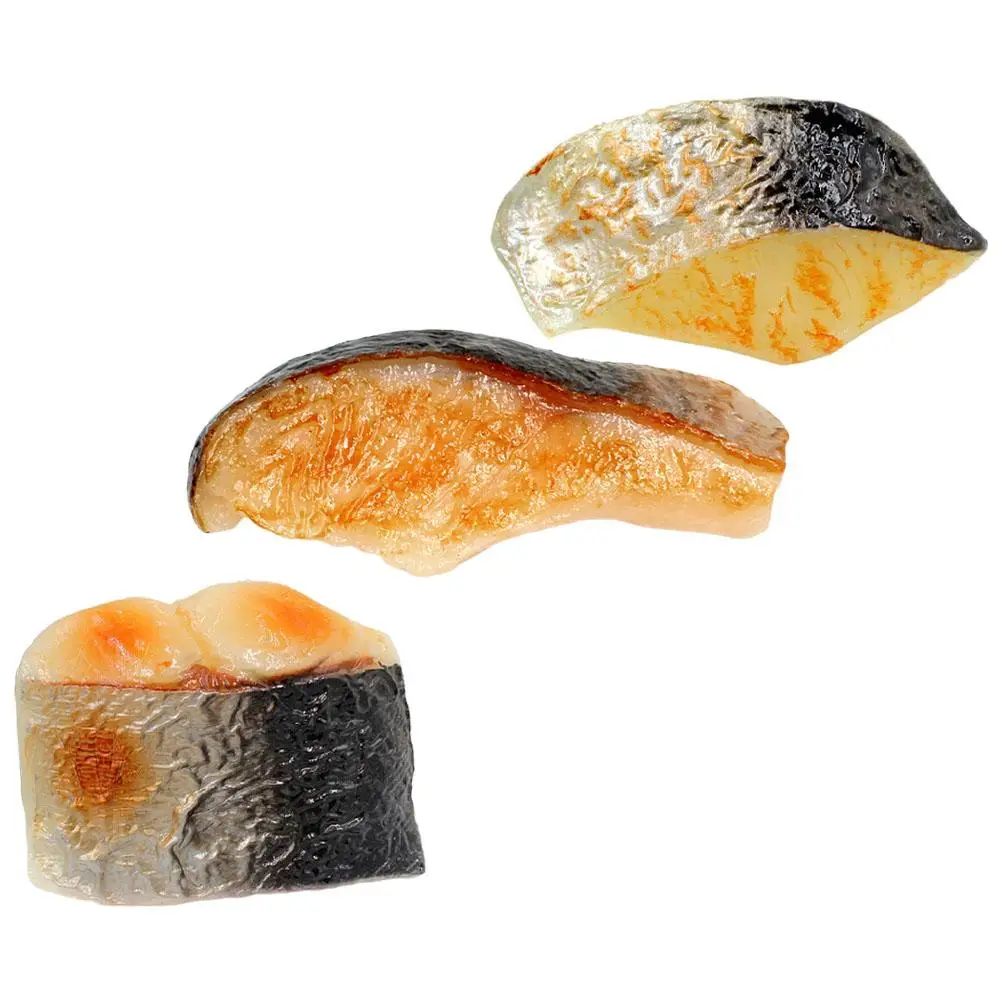 

Simulation Seafood Models PVC Fish Blocks Desktop Food Decors Creative Decor naments Photo Props Home Montessori Toys