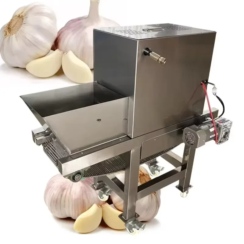 for Chain Garlic Peeler Motorized Garlic Skin Remover Machine Automatic Garlic Peeling Device Kitchen Tool