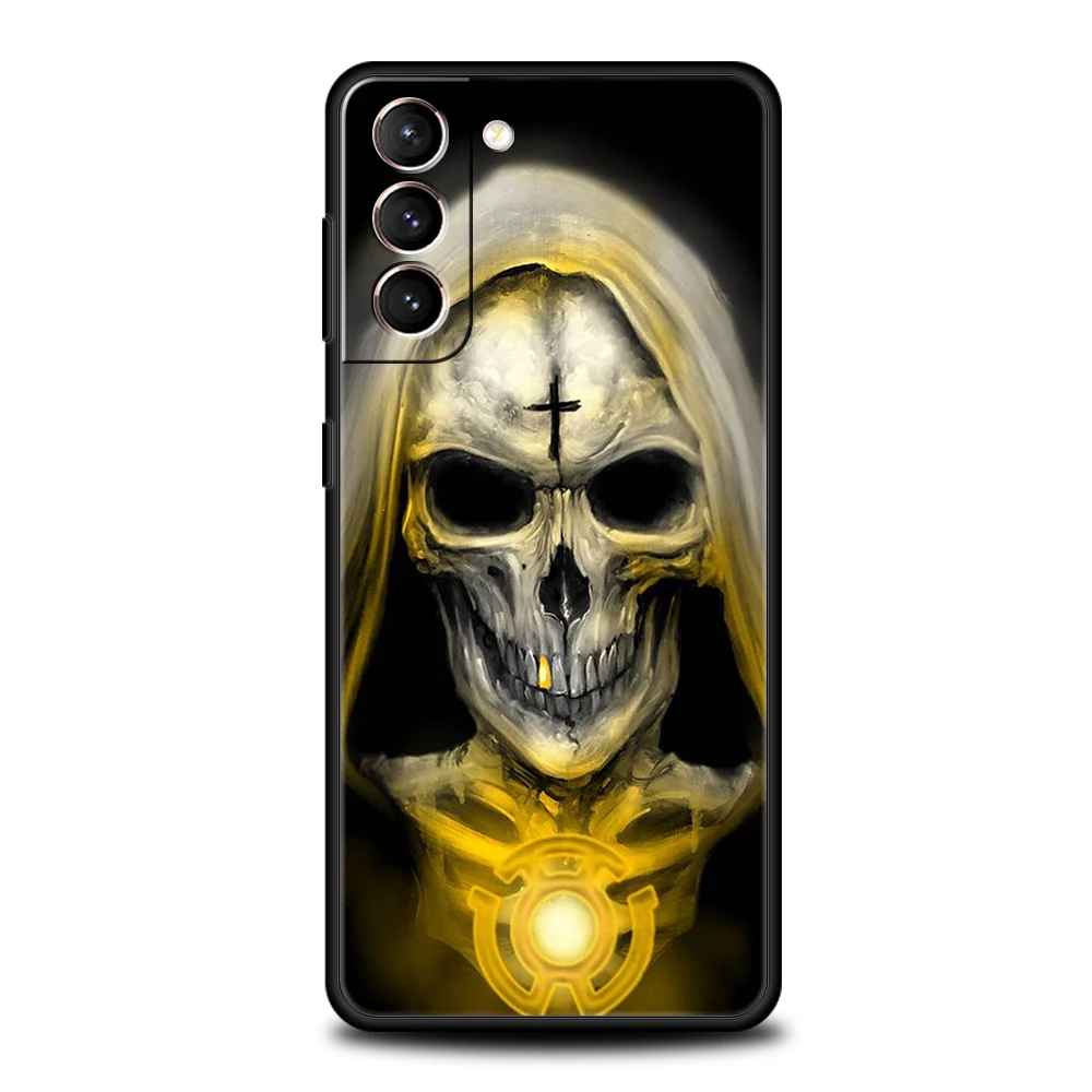 Grim Reaper Skull Skeleton Case for Samsung Galaxy S24 S23 S22 S20 S21 FE Ultra S24 S23 S10 S10E S9 S8 Plus Silicone Phone Cover