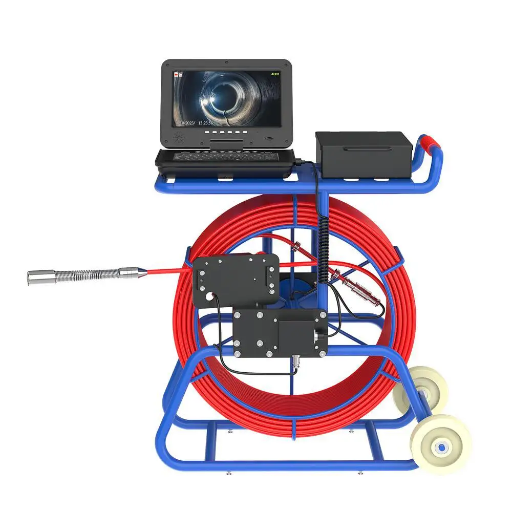

10 inch high definition large pipe video recording meter image balance 512 launch camera industrial endoscope