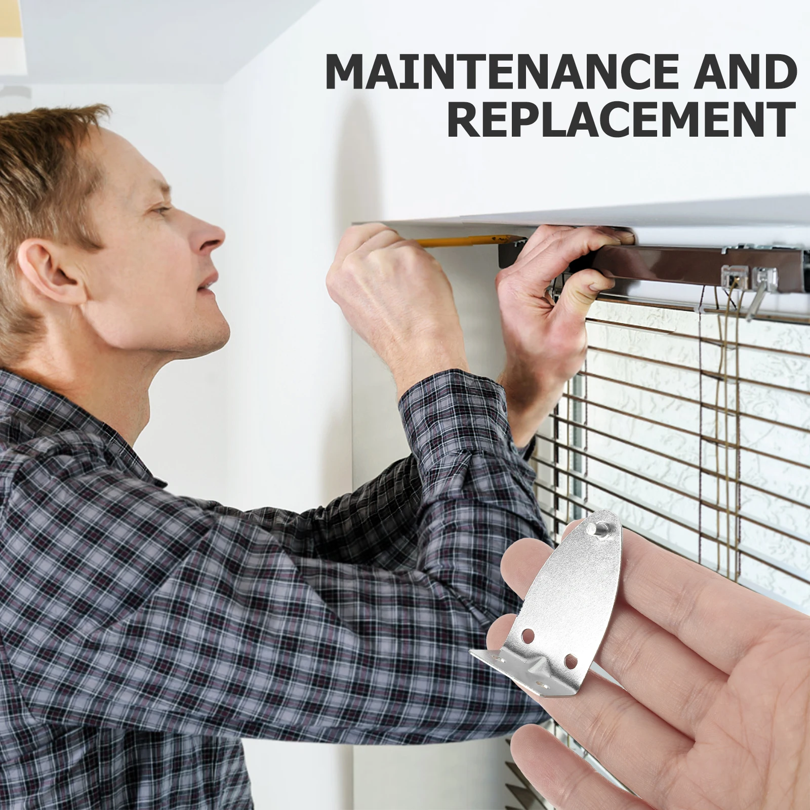 

8pcs Curtain Fixing Hooks Metal Blind Mounting Brackets Corrosion-Resistant For Home Office Hotel Blinds Replacement Parts