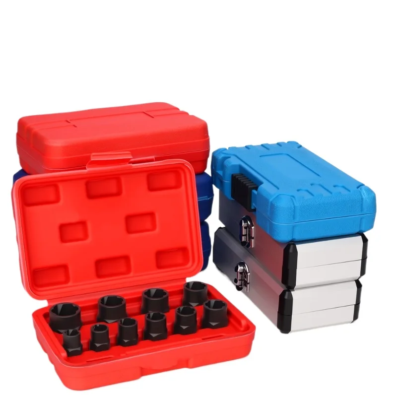 

Non-slip Stripped Nut Removal Tool, 5PCS Chrome Molybdenum Steel, Professional Socket Kit for Tire Nut Extraction Work