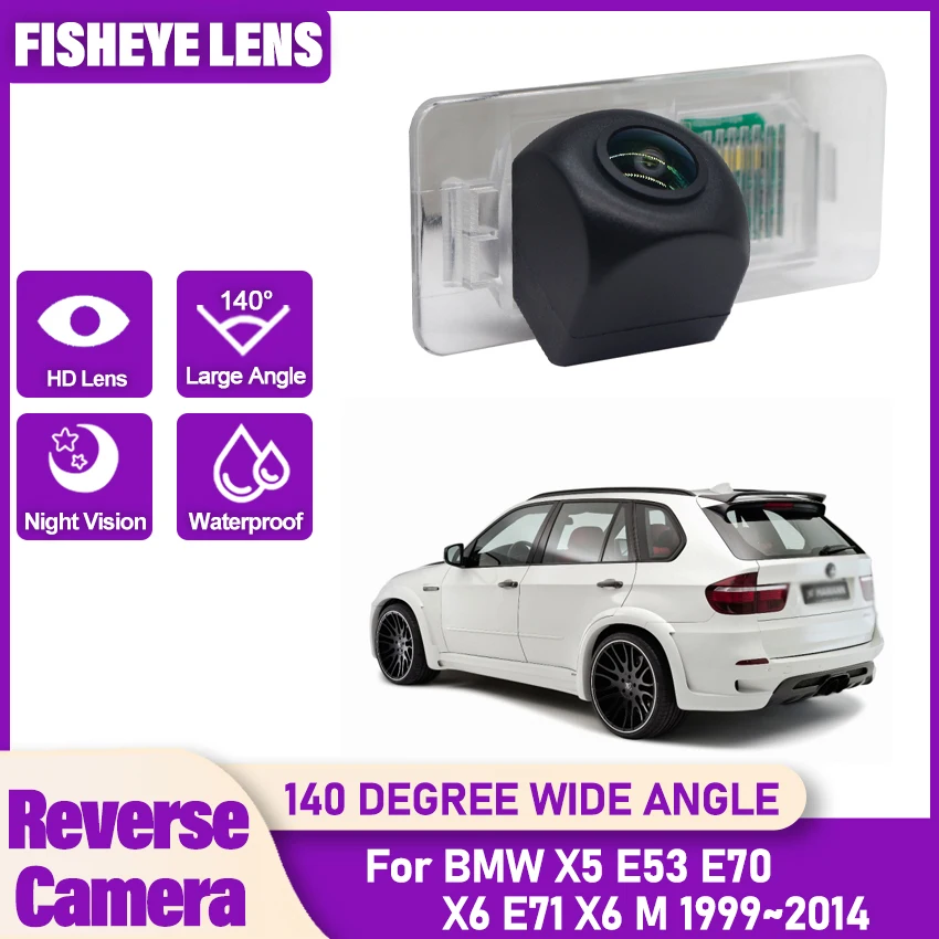 Fisheye Lens HD Night Vision Backup Rear View camera For BMW X5 E53 E70 X6 E71 X6 M 1999~2012 2013 2014 CCD License plate Camera