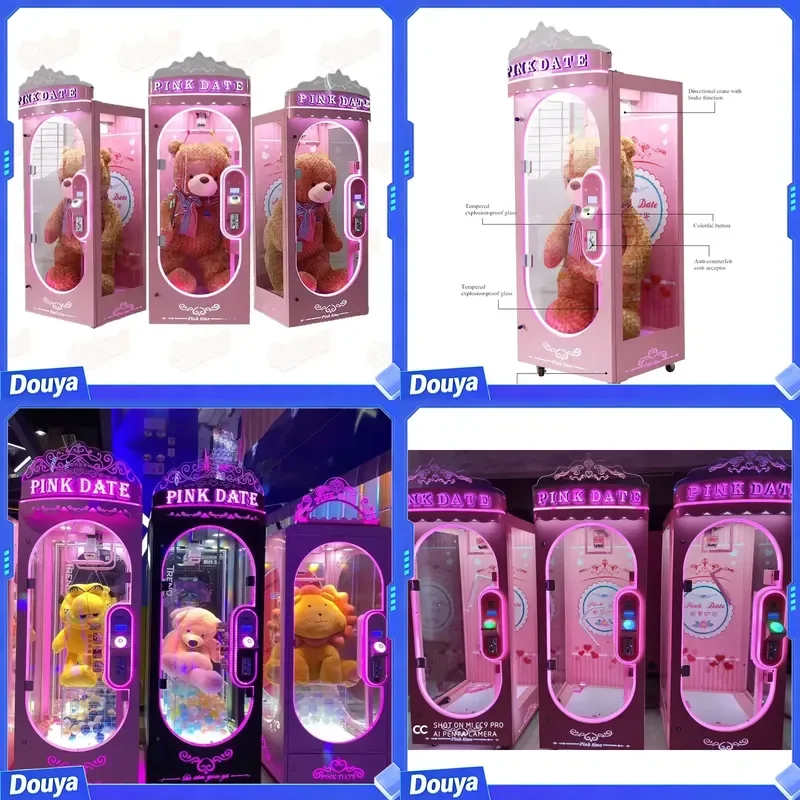 Coin Operated Pink Date Gift Vending Game Machine Prize Gift pink Date Game