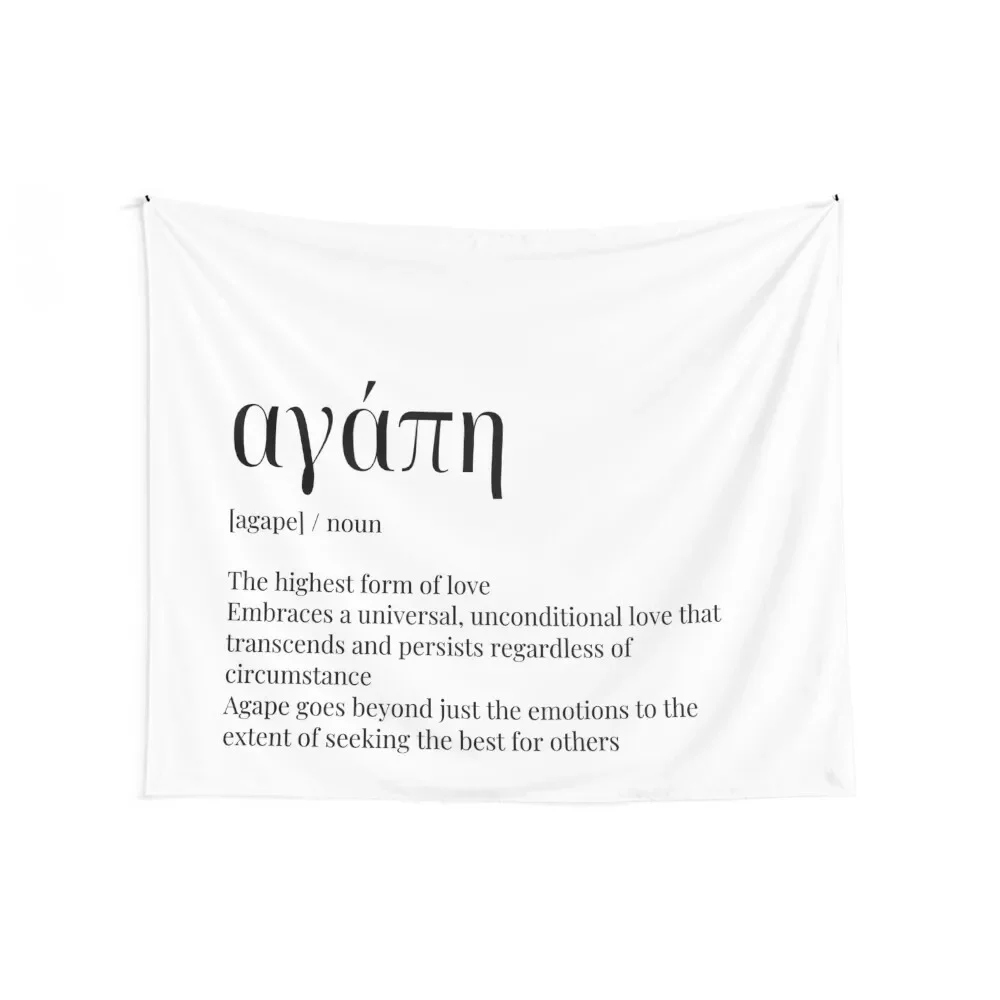 Agape greek definition for love Tapestry Wallpaper Bedroom Japanese Room Decor Cute Room Things Tapestry