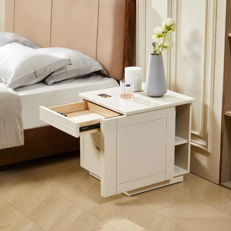 

hidden compartment solid wood Chinese storage locker simple card bedside table