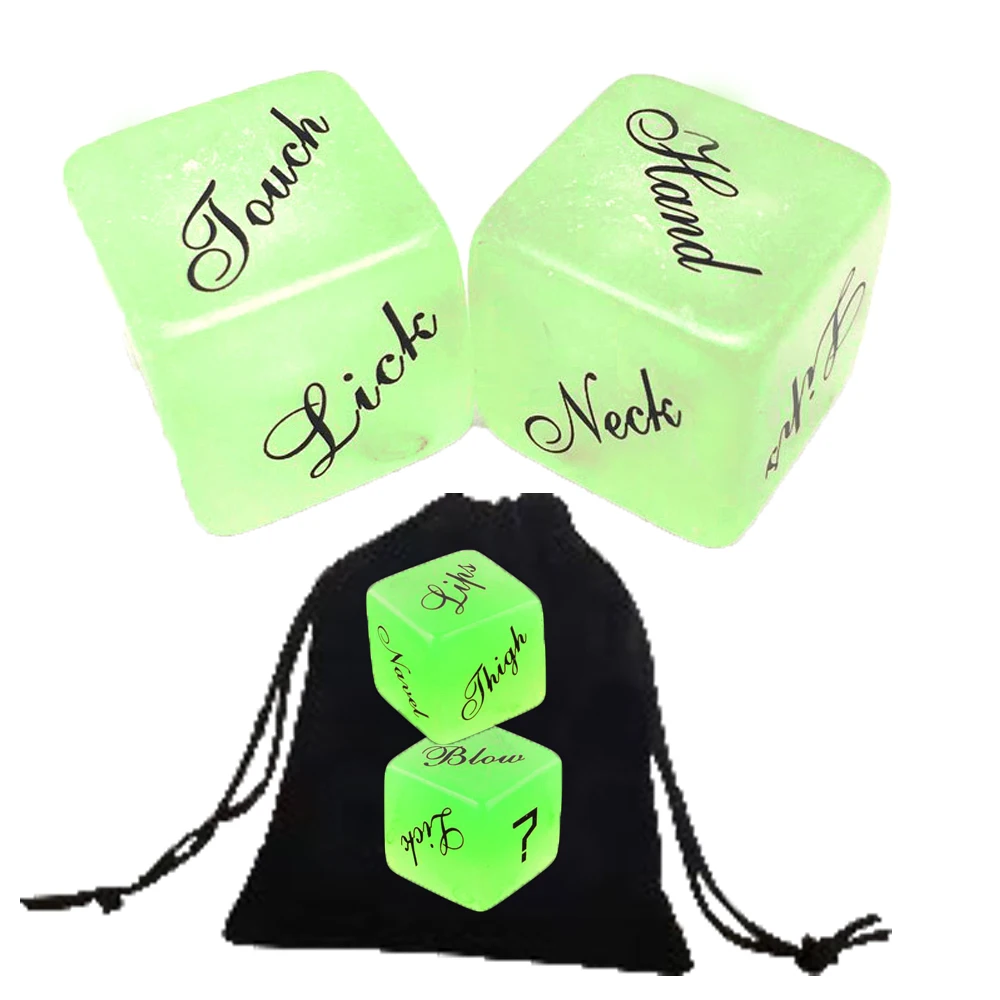 2Pcs Luminous Decision Dice Couple Dice Challenge Dice Fun Dice/Humour Game Party Dice Game Novelty Gift for Him or Her