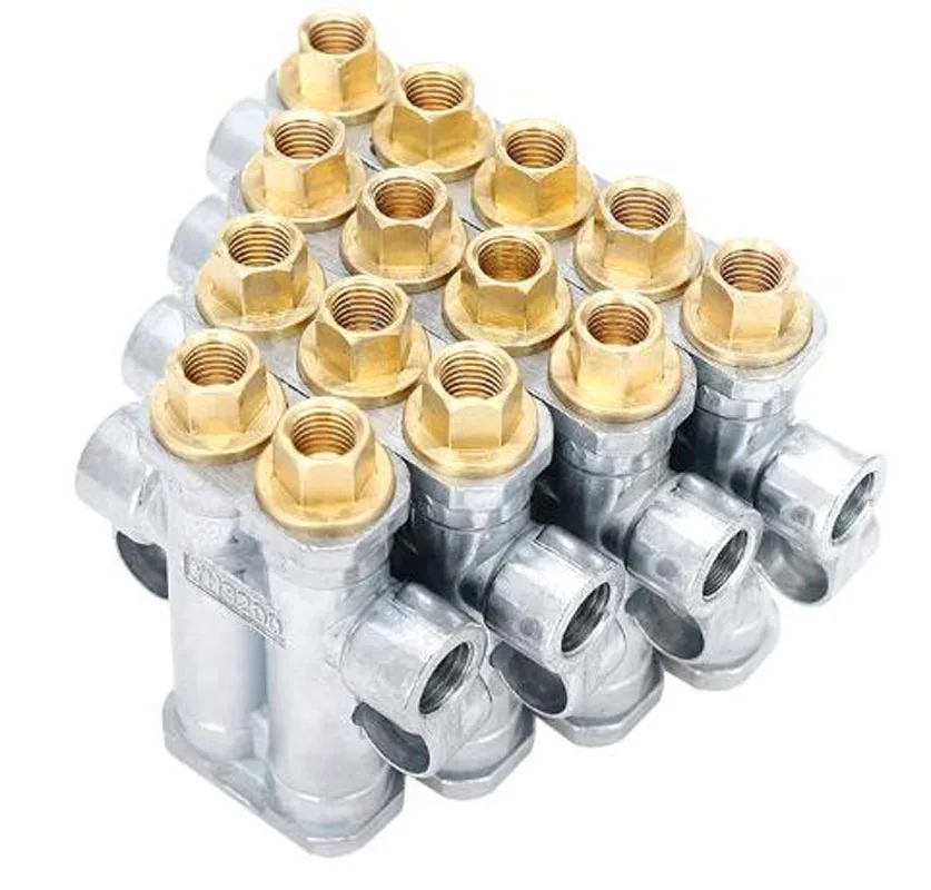 Suitable for positive displacement metering distributor, pressurized oil distributor 2 to 5 ports lubrication manifold
