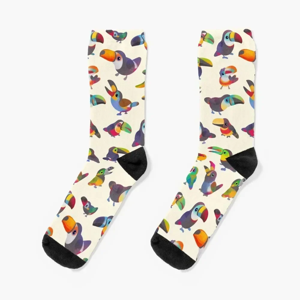 

Toucan - pastel Socks floor short tennis luxe Socks Male Women's gym new in's cotton Heating sock Boy Child Socks Women's