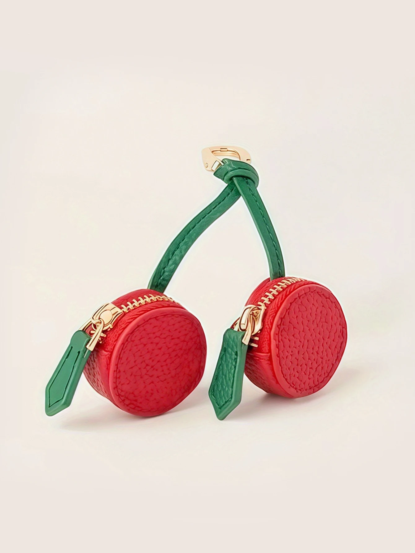 Modischer Persönlichkeits-Fruchtanhänger in Kirschform, Mini-Münzbörse, Niedlicher Schlüsselanhänger, PU-Leder-Taschenanhänger, Kleine Tasche, Geschenk für Mädchen – Detail 1