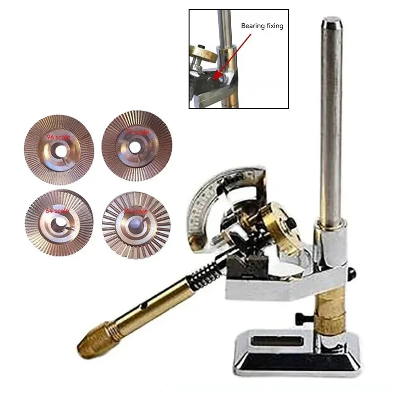 

Lapidary Machine Gem Faceting Machine Gemstone Jade Angle Flat Milling Polishing Machine Adjustable with Dops 32/64/72/96 Scale.