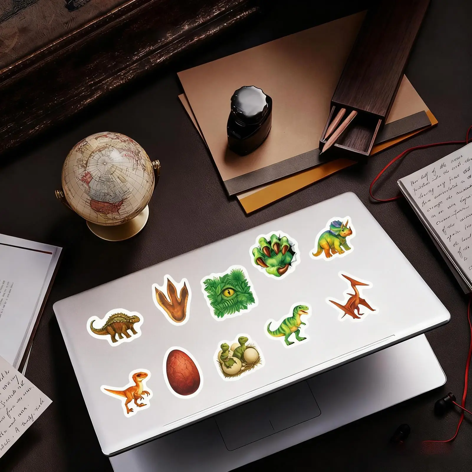 Animal Sticker Rolls Adhesive Cute Dinosaur Decal Self-Adhesive Animal Decals For Envelope For Bread Bags Box Phone Case