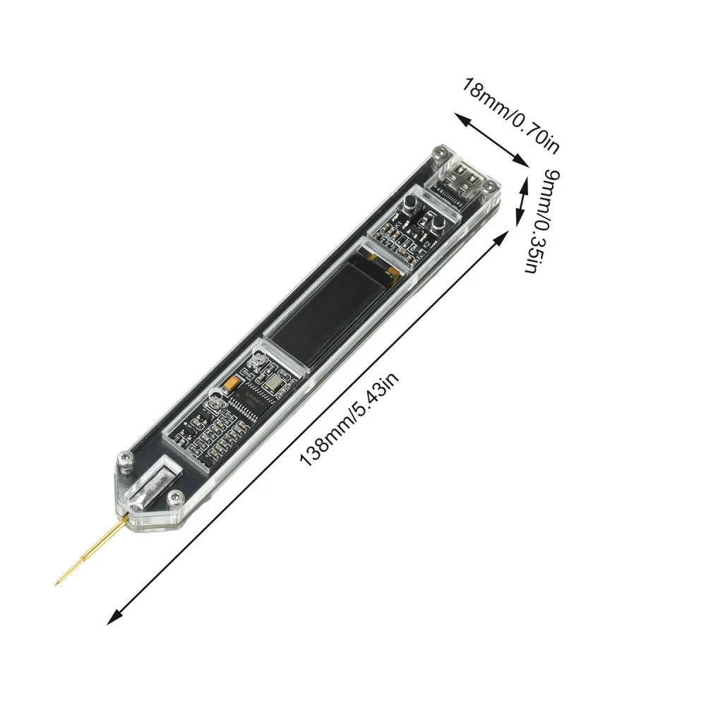 200Hz-100MHz Frequency Meter Pen 0.91 Inch OLED Display High-Precision Frequency Counter for RF Measurement Radio Transceiver