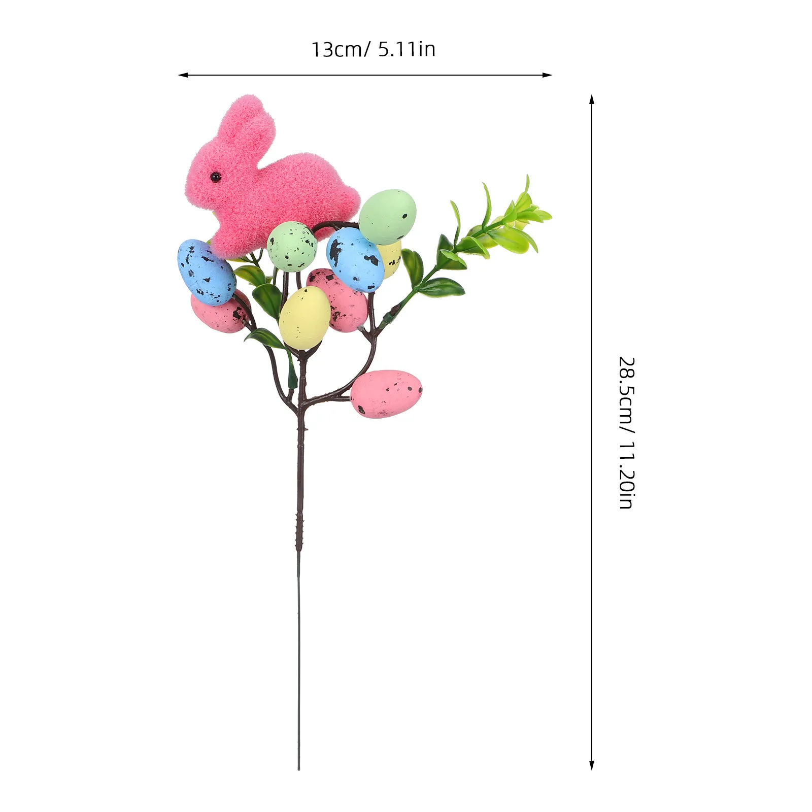 Vibrant Spotted Artificial Easter Egg Stems Bunny Decor for Bouquets Vases Party Tables Spring Festive Home Office Decoration