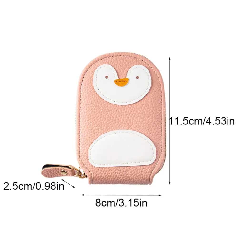 Elegant Multi-card Penguins Card Holder Cartoon PU Organ Style Card Bag Business Card 11 Card Slots Leather Coin Purse Travel