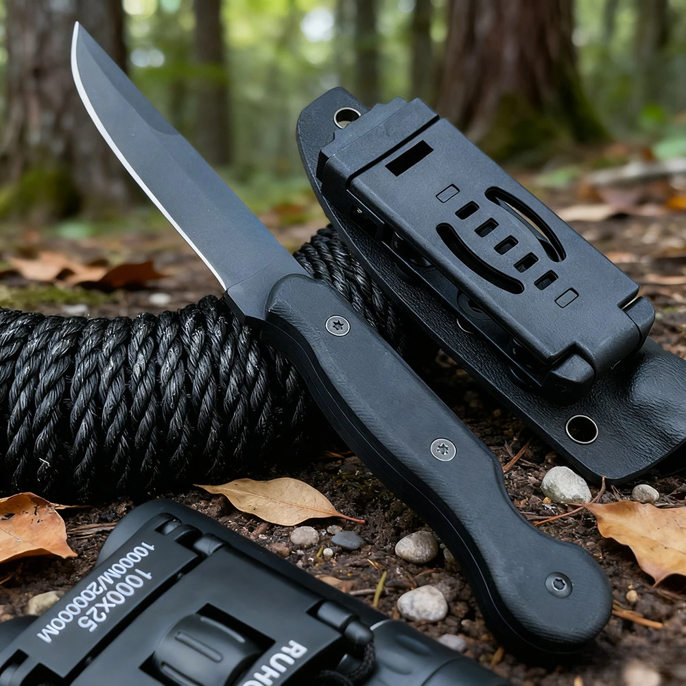 

High Hardness 8Cr13Mov Blade D Wilderness Survival Utility Knife Portable Outdoor Camping Hunting Straight Knife Tactical Knife