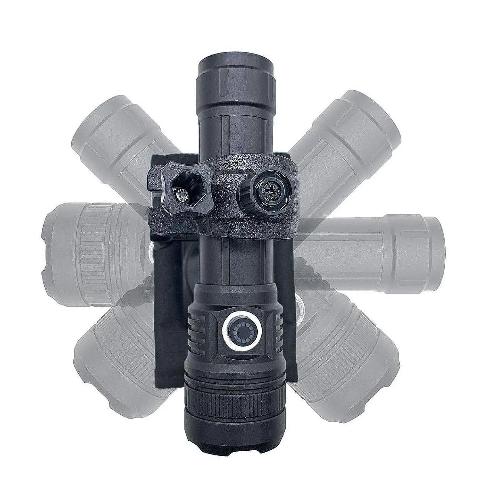

Backpack Strap Flashlight Holder, Torch Mount, 360 Degree Rotating, Adjustable Angle