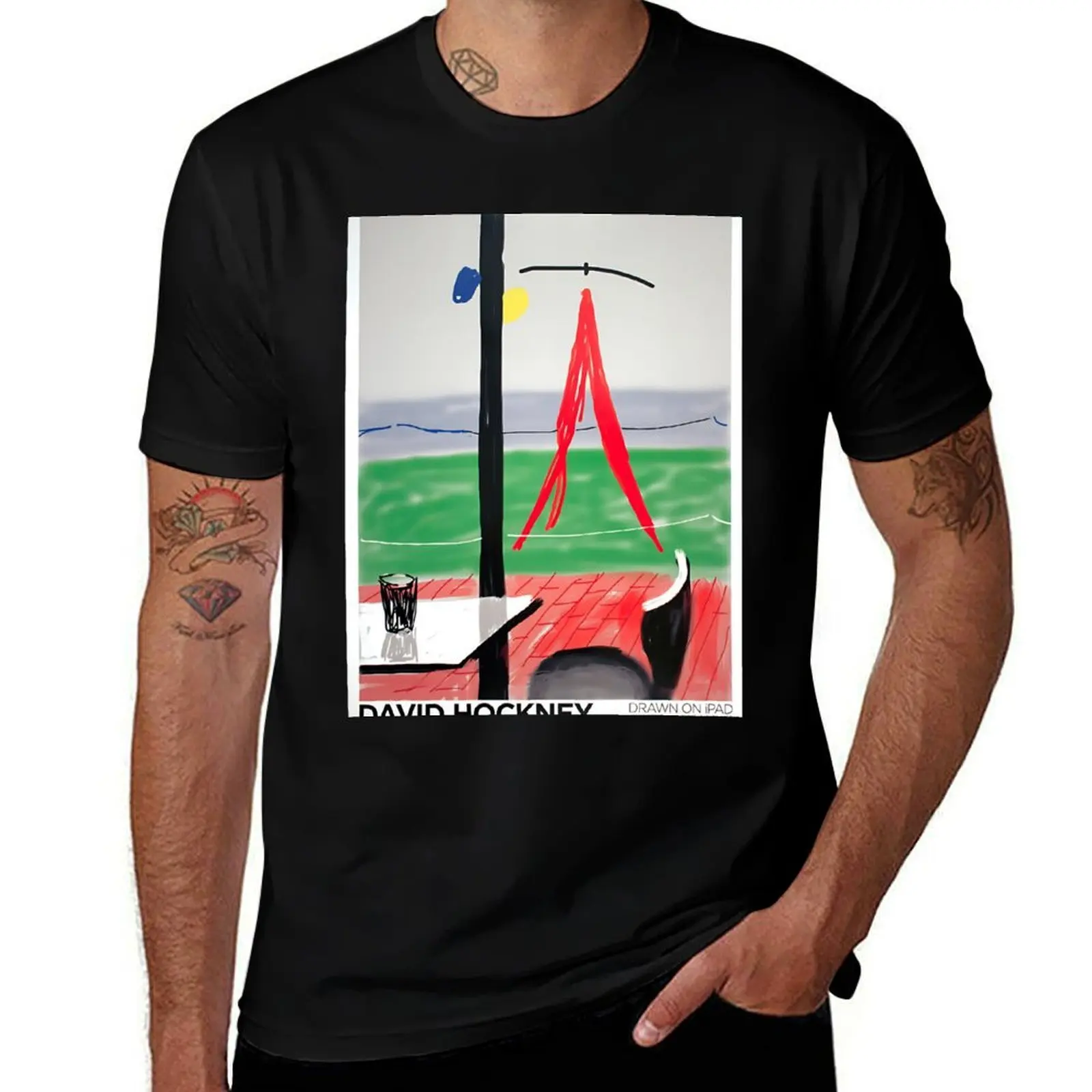 

David Hockney Louisiana Poster T-Shirt heavyweights Aesthetic clothing gifts for boyfriend mens t shirts casual stylish