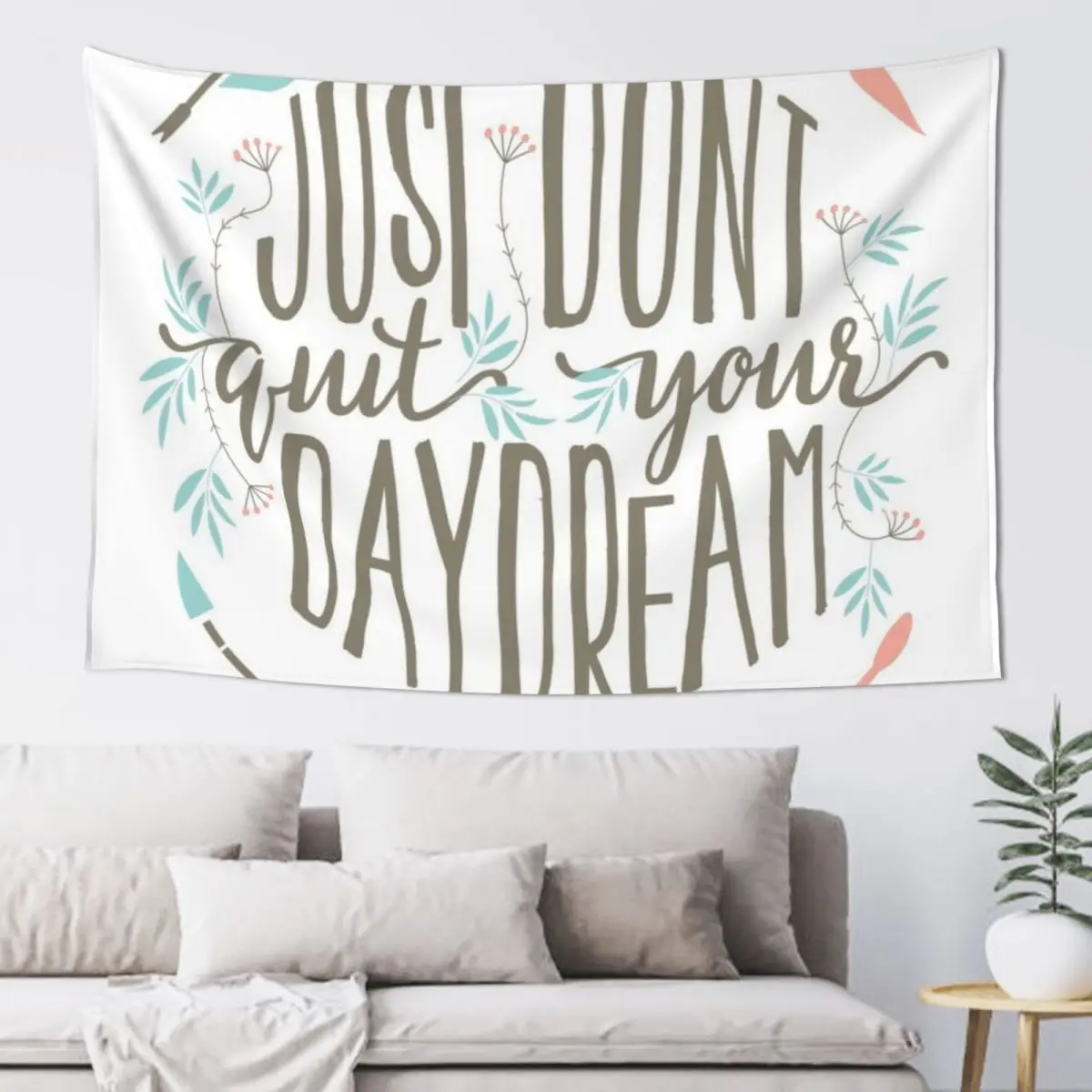 

Just Don't Quit Your Daydream Tapestry Japanese Room Decor Cute Decor Tapestry