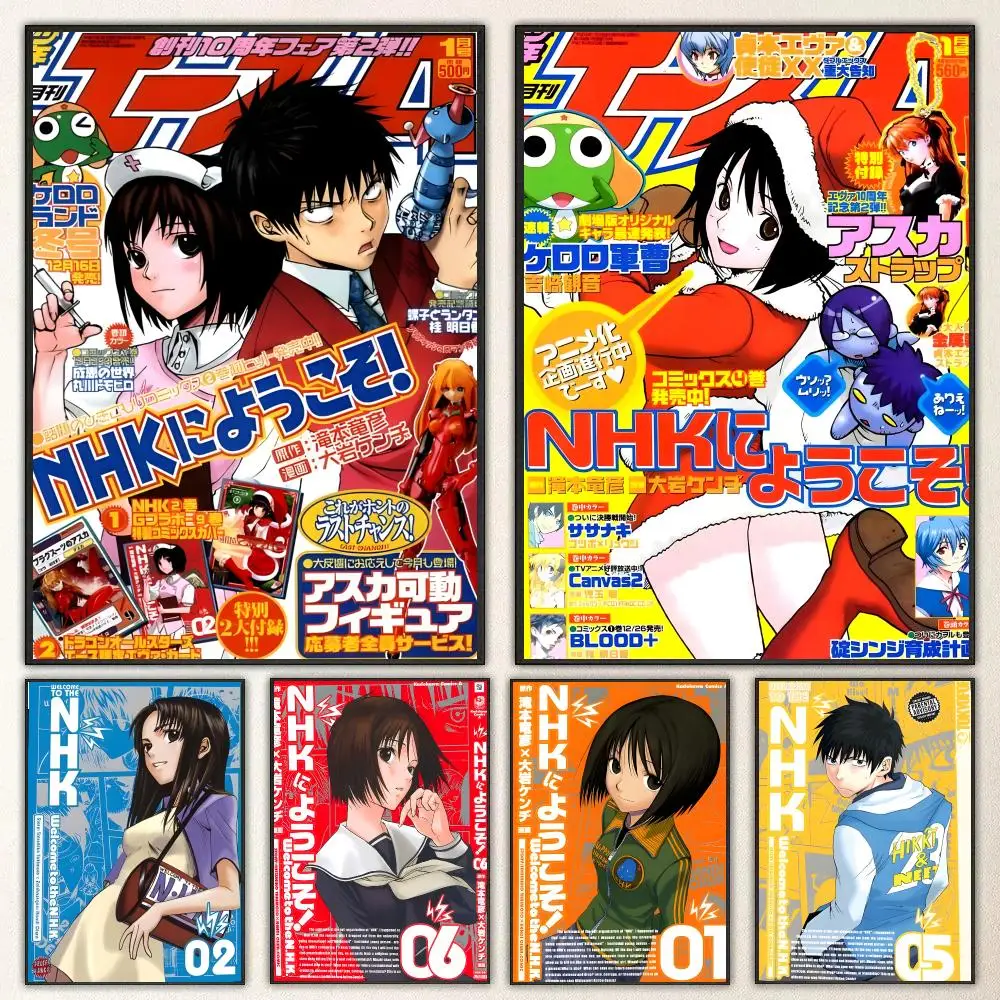 Anime Welcome to the NHK! Poster High-definition  poster stickers, suitable for bedroom, living room, home decoration