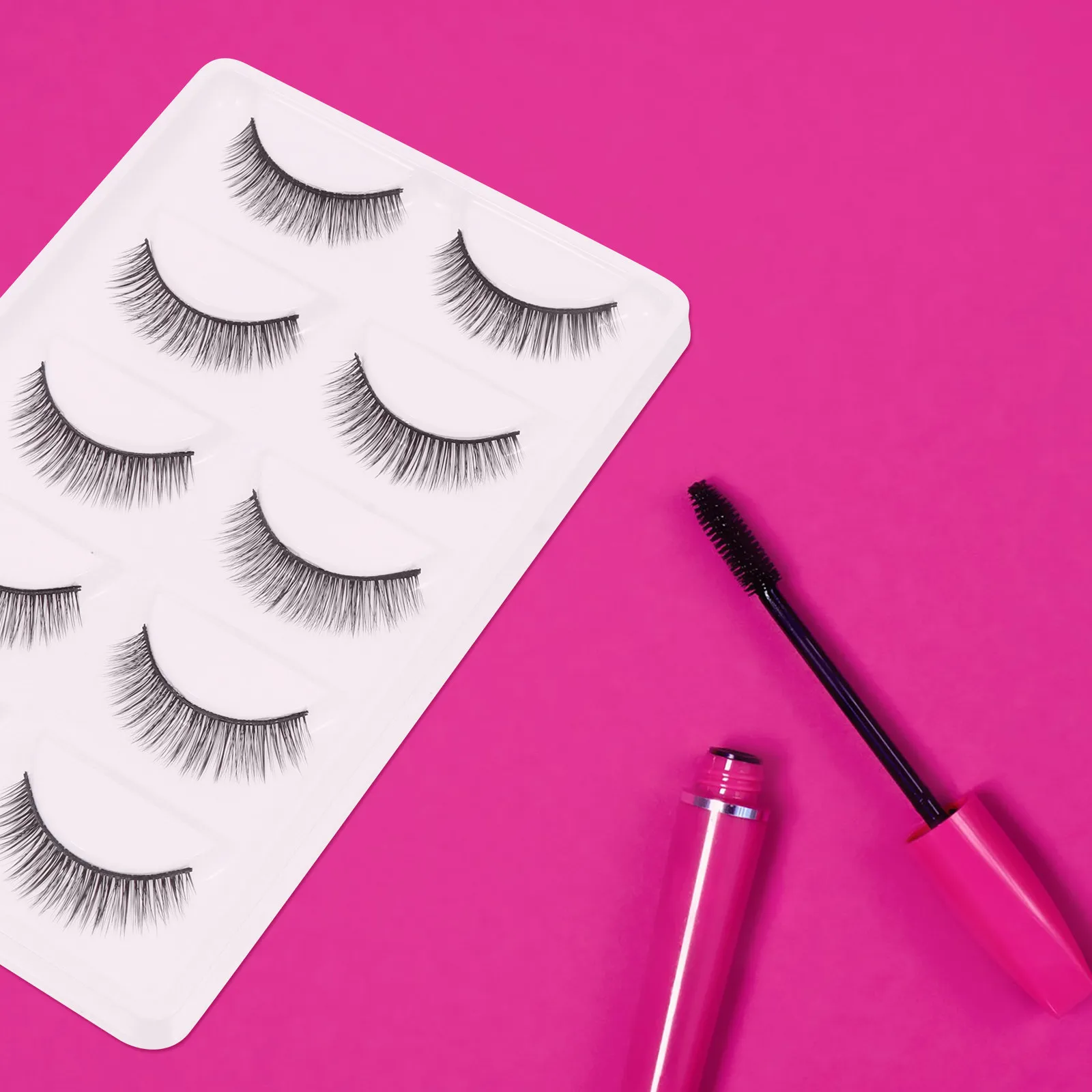 5Pairs 3D Fake Lashes Full Natural Looking Excellent Length Width Stage Wedding Event Photo Shoot Fake Eyelash