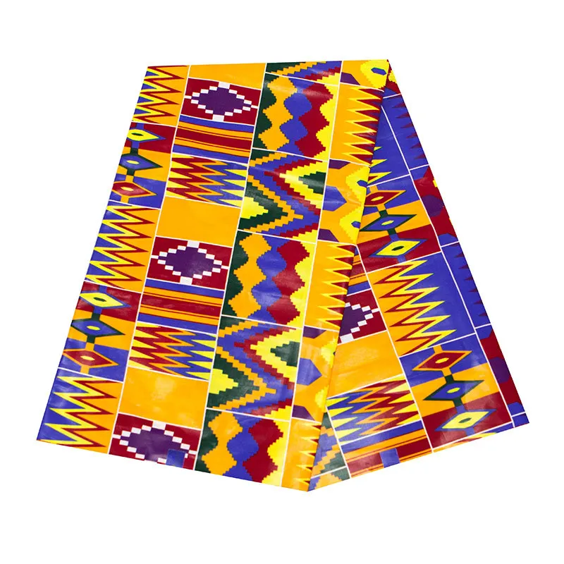 

6yards Cotton African Fabric Wax Cloth Double-sided Printing African Ankara National Clothing Fabric Spot Wholesale