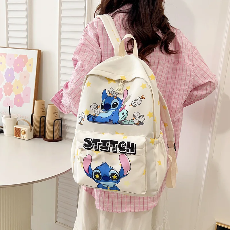 حقيبة ظهر ديزني ستيتش للمدرسة الثانوية للفتيات ميكي ماوس ستيتش حقيبة مدرسية جديدة ذات سعة كبيرة حقيبة كتف لطيفة على شكل رسوم كرتونية #2