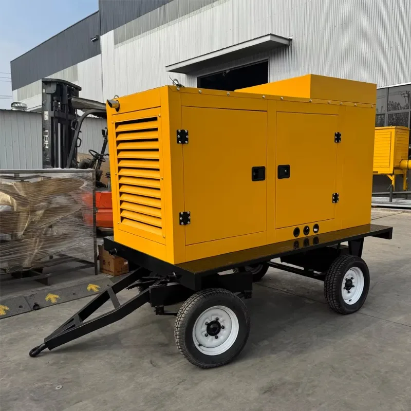 Customized  Silent Diesel Engine Submersible Pump With Self-Priming Sewage Trash Handling Low Noise ATS Option