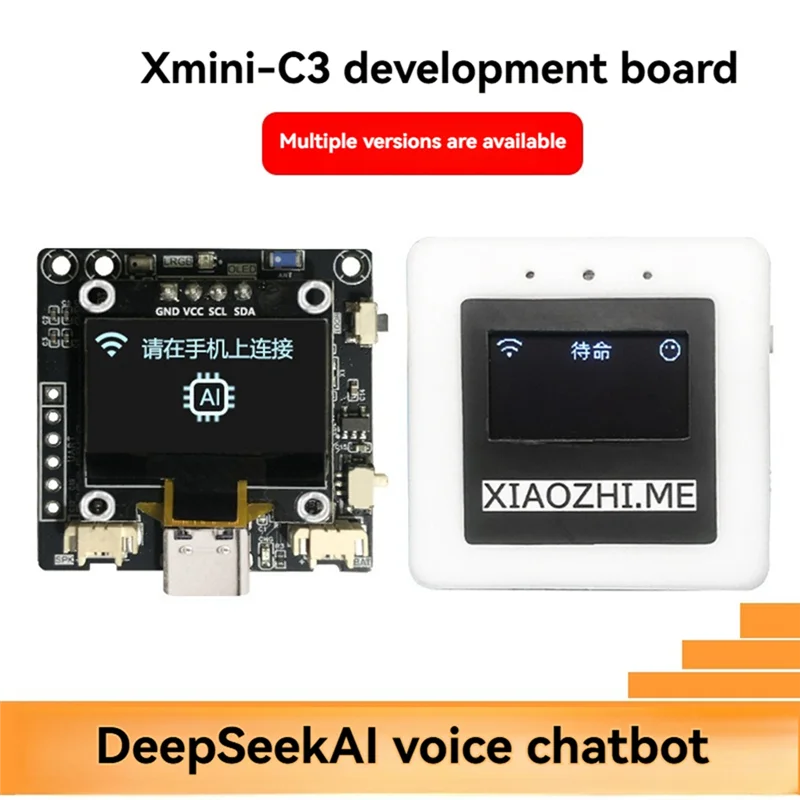A45F-Deepseek Xiaozhi AI ボイスチャットロボット Xmini-C3 ESP32-C3 と 0.96 インチ OLED ディスプレイ AI ボイスチャット用