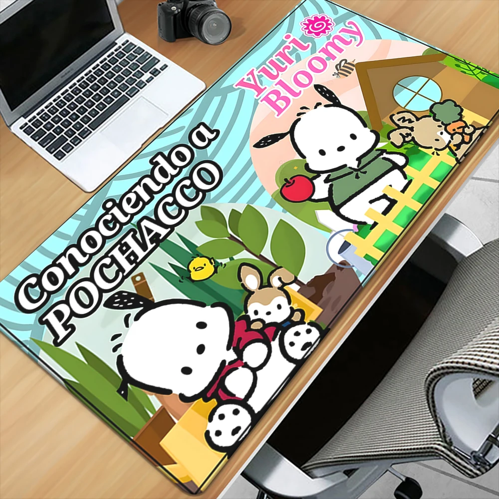 Cute sanrio Pochacco mouse pad, keyboard, gaming accessories, mouse pad, gaming office computer, PC gaming console coasters