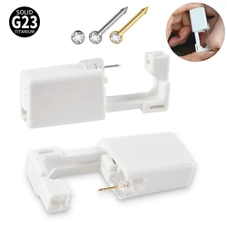 1PC G23 Titanium Disposable Safe Nose Piercing Unit Tool 316L Surgical Steel Sterilized Nose Studs Body Puncture Kit Jewelry 20G