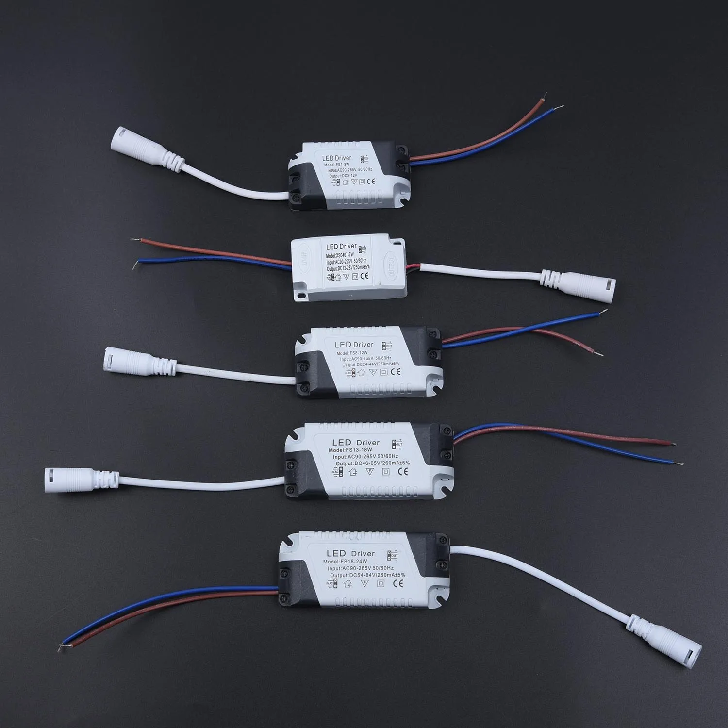 AC90~265V 3W,4-7W,8-12W,13-18W,18-24W LED Driver Power Supply Adapter Transformer For LED Panel Lights 240mA 270mA