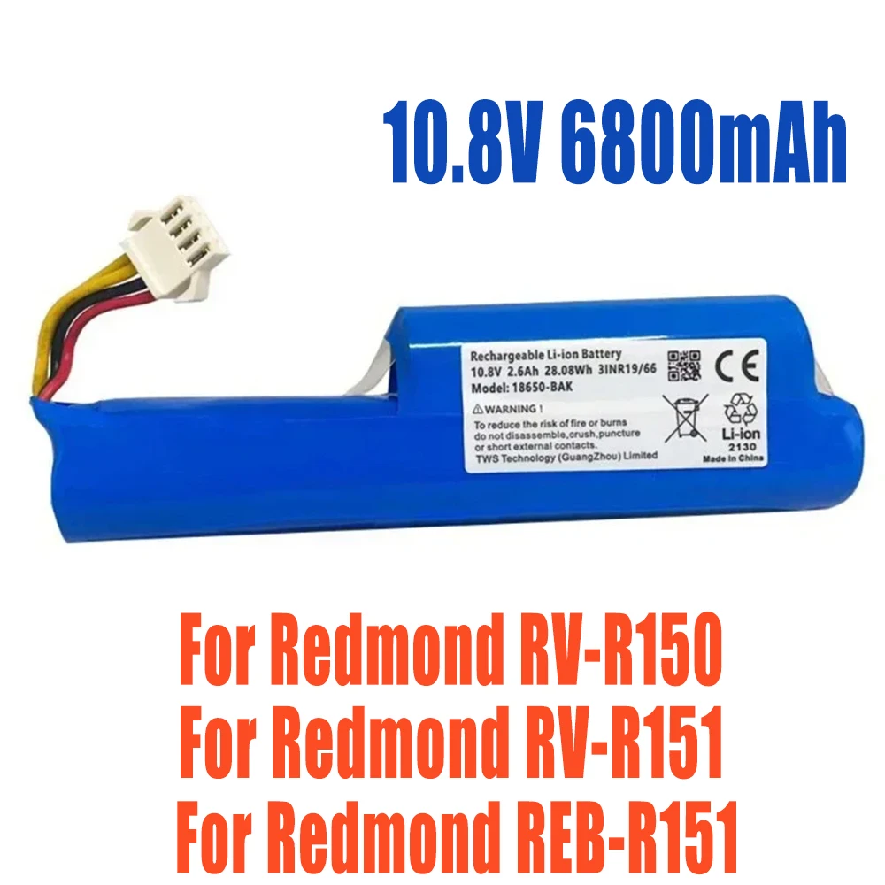 New 10.8V 3500mAh Li-ion Rechargeable Battery For Redmond RV-R150 Redmond RV-R151 Vileda VR201 Petpro Robot Vacuum Cleaner