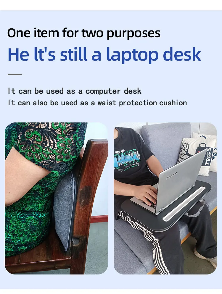 MUMUCC Multifunctional  Portable Car Laptop Table,Large Particles Pillow Desk in Bed,Small Computer Desk,Gaming Mouse Pad