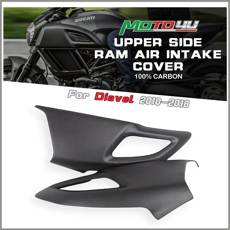 

For Ducati Diavel 2011 2012 2013 2014 2015 2016 2017 100% Carbon Fiber Motorcycle Upper Side Panels Air Intake Covers