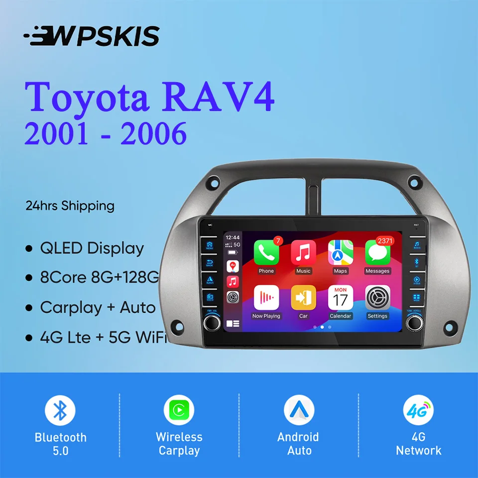 For Toyota RAV4 2001 - 2006 Car Auto Radio Video Audio Music Player Gps Navi Monitor Tape PC Tablet Entertainment system RDS DSP