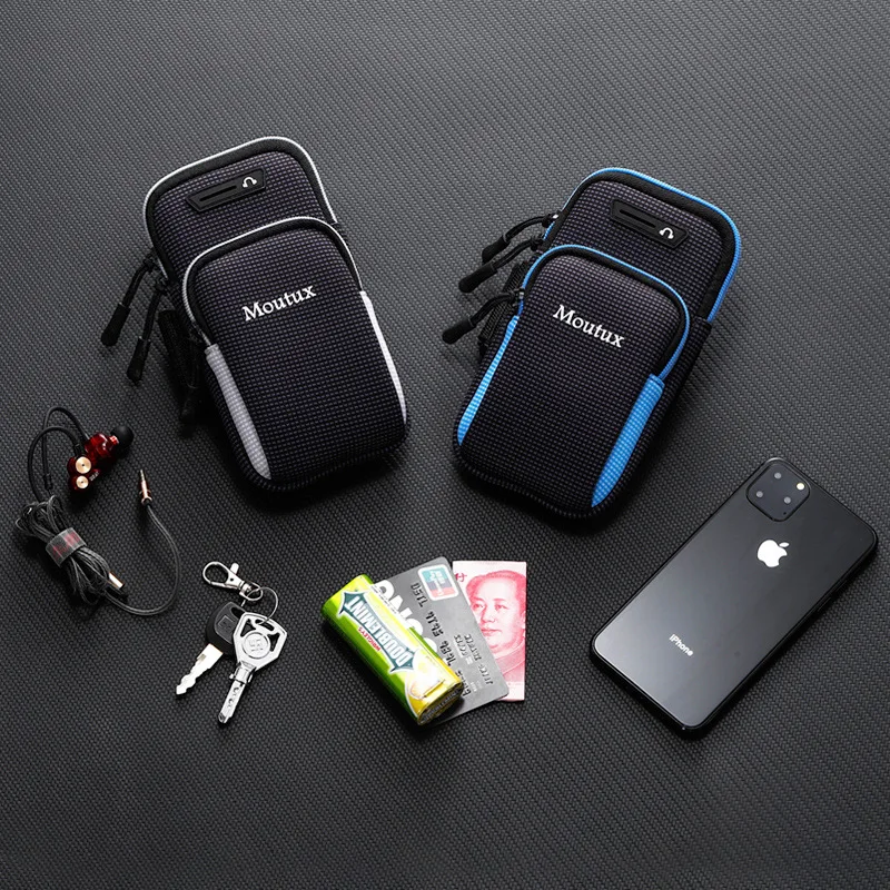 Unisex Outdoor Sports Arm Bag Breathable Running Phone Armband Portable Fitness Wrist Pouch Mobile Phone Storage Arm Pack