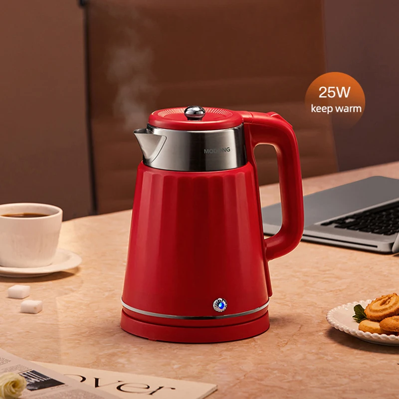 가정용 자동 보온 티팟 304 전기 주전자, 스테인레스 스틸 라이너, 건강 냄비, 220V, 1.8L