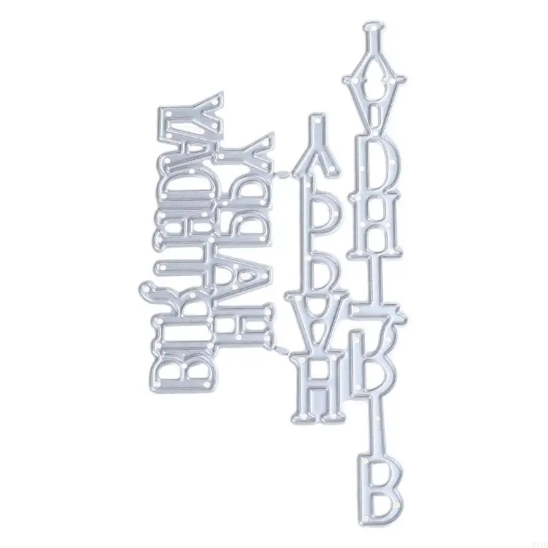 

77JB Letter Happy Birthday Cutting Dies Stencils Scrapbook Album Card Embossing Craft