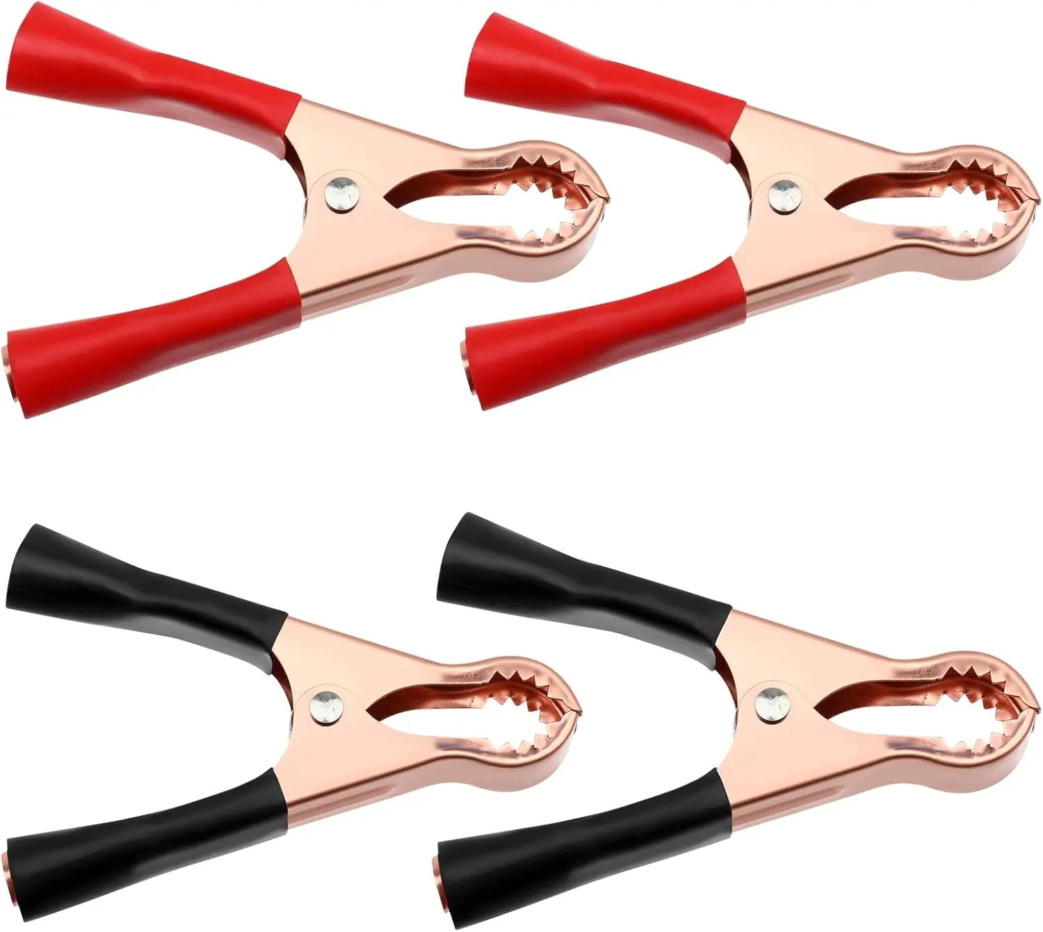 Alligator Clips Black & Red Insulated Heavy Duty Metal Spring Clips Boot Metal Spring Loaded Truck Car Battery Electric Test