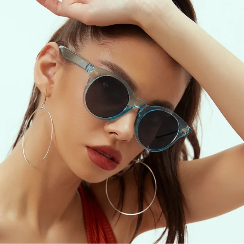 Klassische Vintage-Sonnenbrille für Damen und Herren, runder Retro-Rahmen, kleiner Rahmen