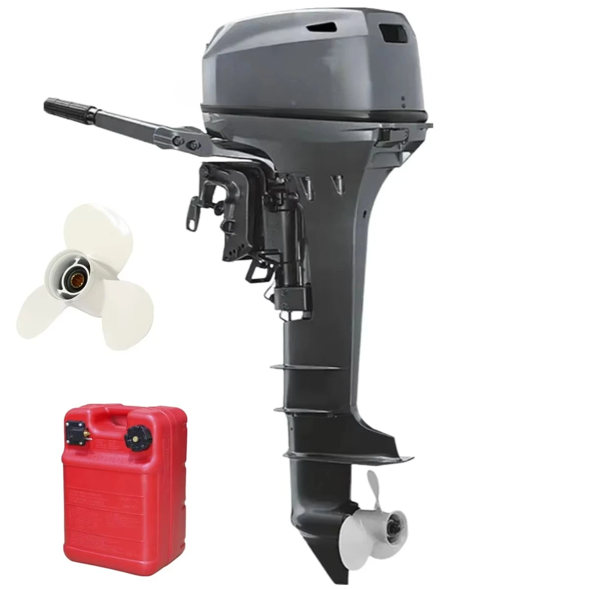 

Популярный лодочный мотор мощностью 15 л.с., 2-тактный, для использования на море.