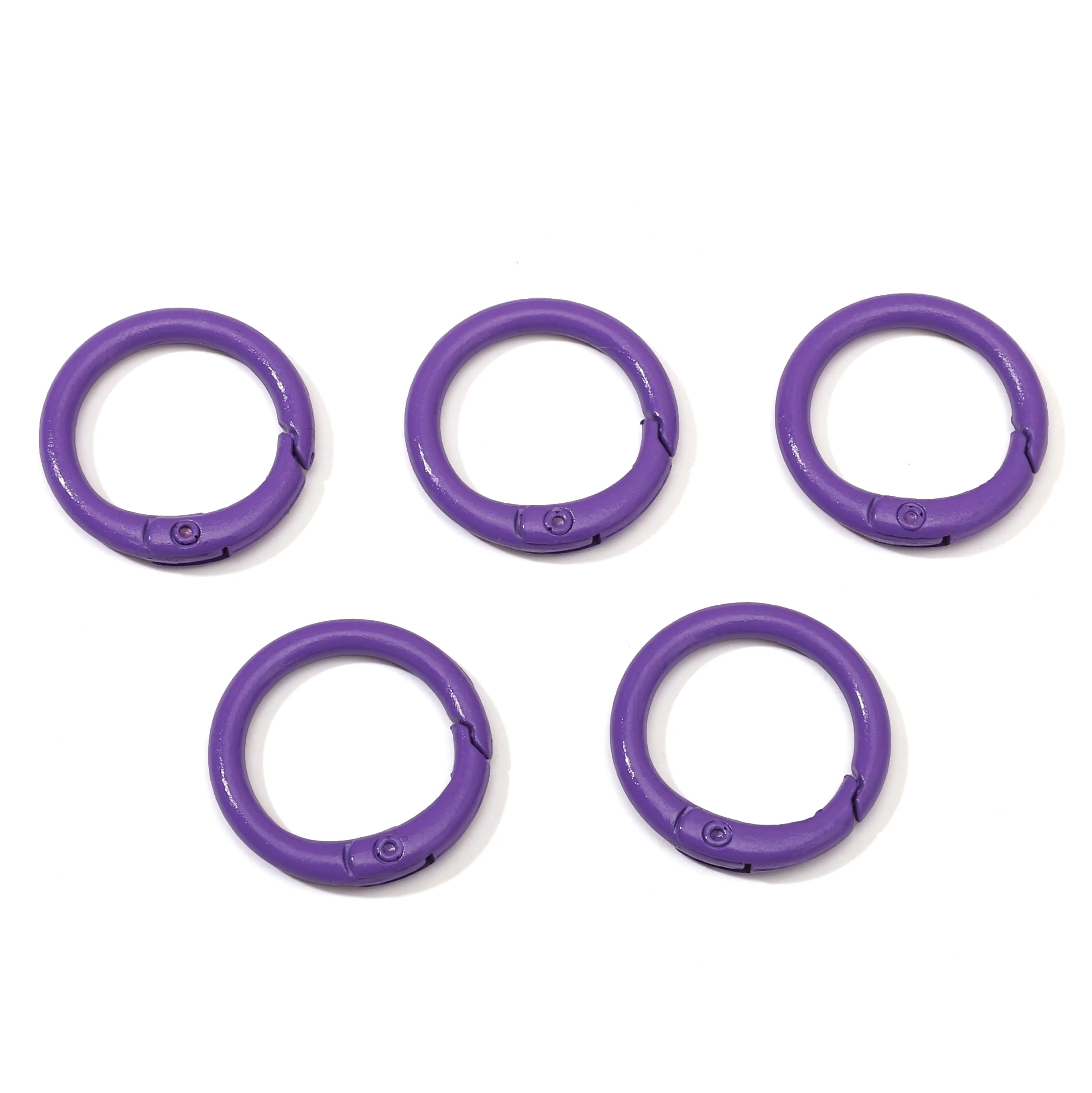 5Pcs Colorful Alloy O Ring Keychain